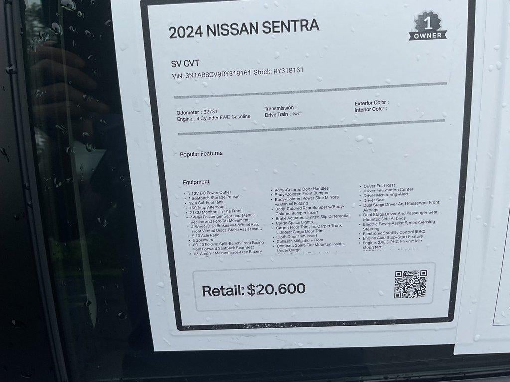 2024 Nissan Sentra SV CVT