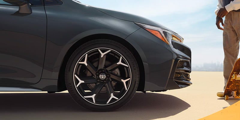A close up of the corollas rims.