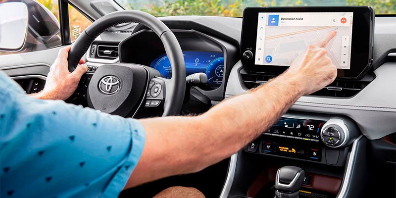 The front display screen in the rav4.